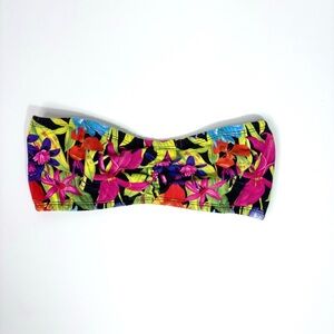 Forever 21 Colorful tropical Bandeau Top